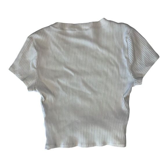 Lovers + Friends  | Cream Lynn Buckle Belt Crop Top M - Picture 8 of 11